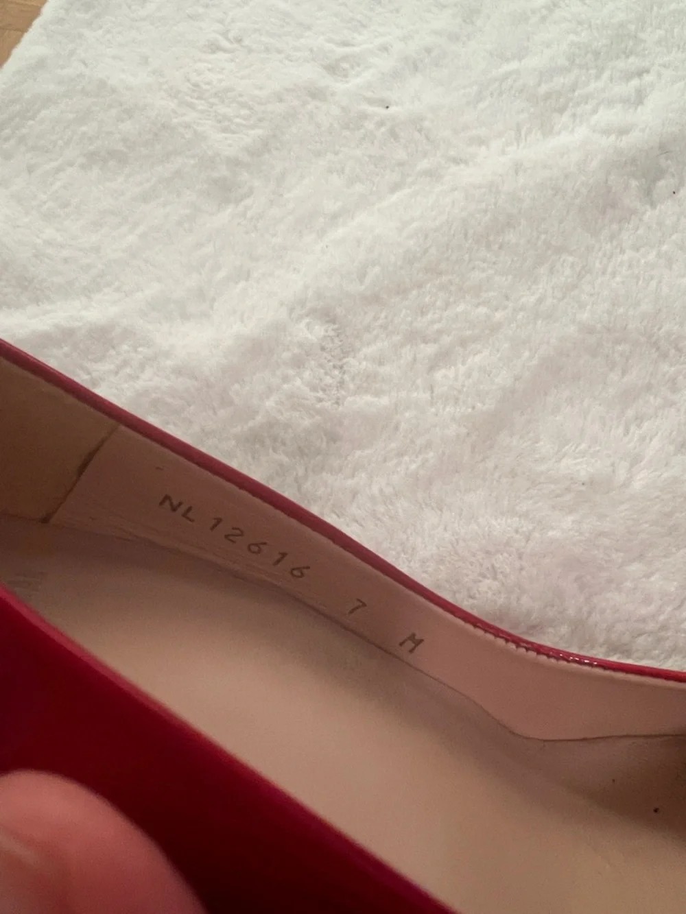 Stuart Weitzman Red Patent Peep-Toe Platform Pumps - Picture 8 of 14